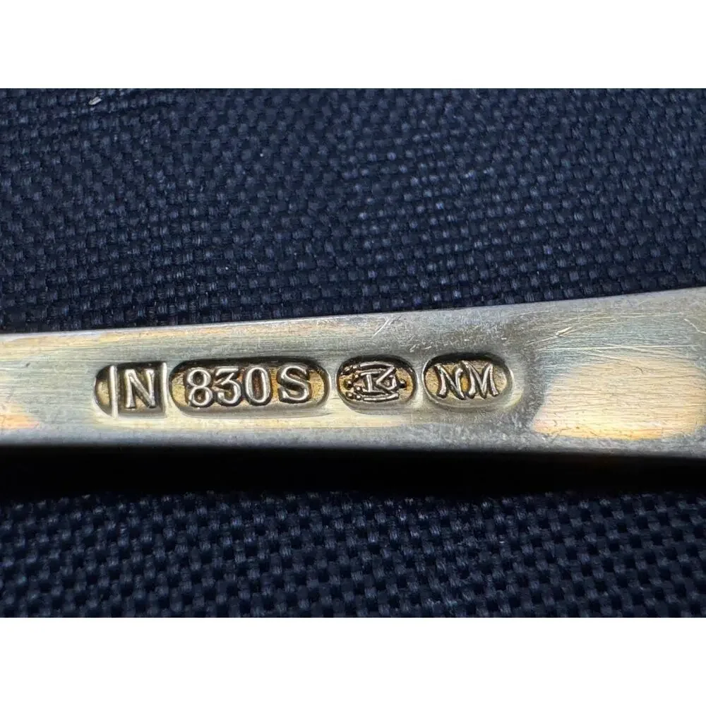 Magnus Aase Vintage Norwegian 830S Silver Spoons Set 6 NM Openwork Demitasse 4